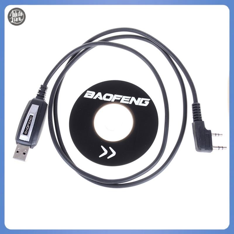 WL| 1 ชุด USB 2Pin โปรแกรมสายซอฟต์แวร์ CD สําหรับ Baofeng UV-5R BF-888S วิทยุใหม่