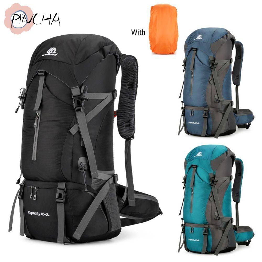 PINCHA Travel Rucksack,มือถือความจุขนาดใหญ่กระเป๋าเป้สะพายหลัง,แบบพกพา70Lอเนกประสงค์กันน้ํากระเป๋าปี
