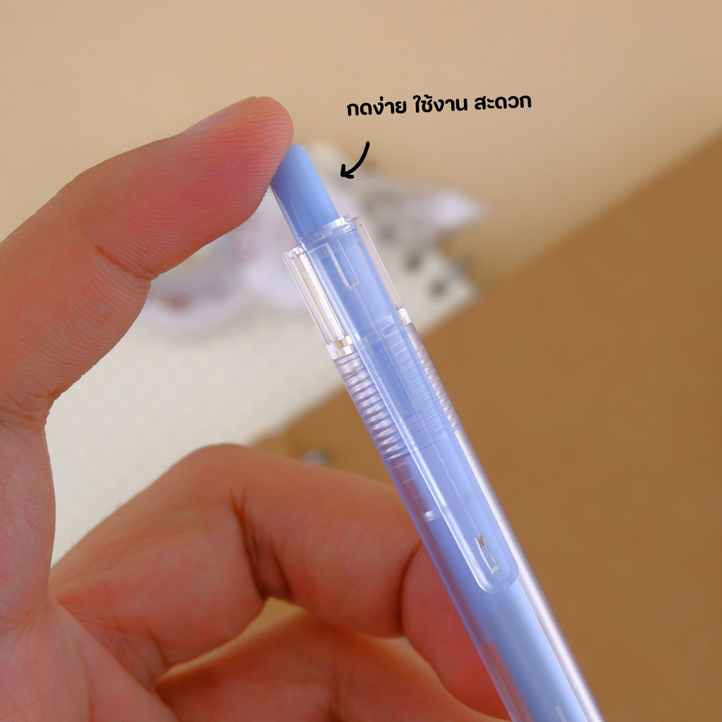 Oniso ปากกาเจล MILKY สีพาสเทล ด้ามใส หมึกน้ำเงิน ขนาด0.5mm. รุ่นONI-32699 Bacon ราคา ถูกที่สุด ดีลบีเคเค แกลเลอรีภาพที่ 4