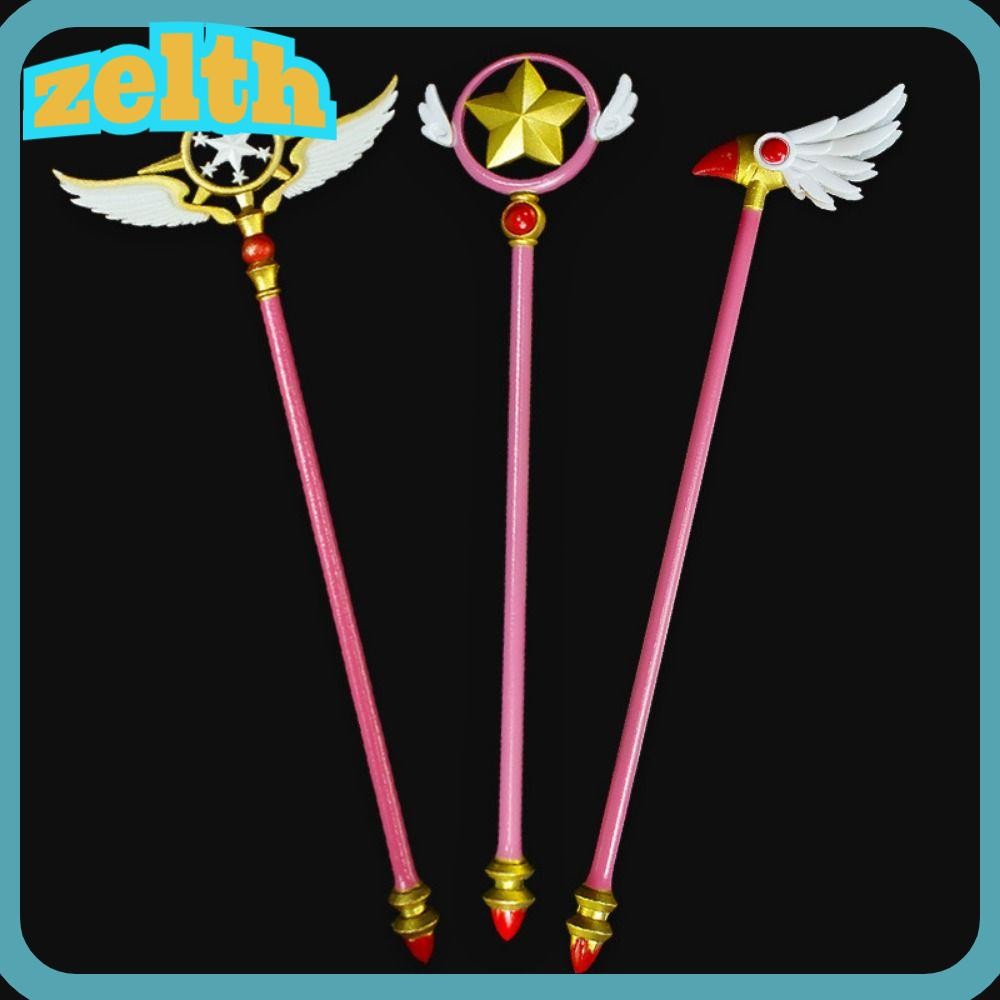 ZELTH Cardcaptor Sakura Magic Wand,การ์ตูนซากุระKinomotoอุปกรณ์คอสเพลย์,ที่ละเอียดอ่อนMulticolor Star WingโลหะผสมสังกะสีMagic Stickอะนิเมะอุปกรณ์ต่อพ่วง