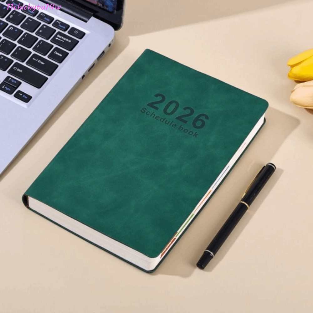 CHICHYTU14W 2026 Schedule Planner Notepad, บุ๊คมาร์คภาษาอังกฤษ a5 Agenda สมุดบันทึกวางแผน, Time Orga