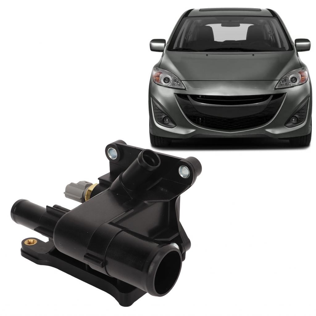 Newlanrode Engine Coolant Thermostat Housing Assembly ABS Water Outlet Flange LF941517Z สําหรับ 3 5 