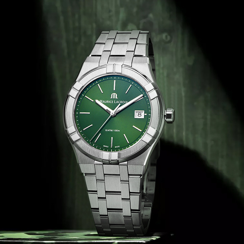 [ผลิตภัณฑ์ใหม่] Maurice Lacroix Swiss Amy สายสแตนเลสธุรกิจแฟชั่นผู้ชายนาฬิกาควอทซ์