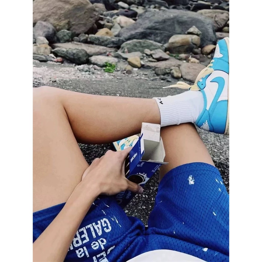 GALLERYDEPT painter mesh shorts Ink-Splashed Letter Sports Loose Mesh Five-Point Shorts