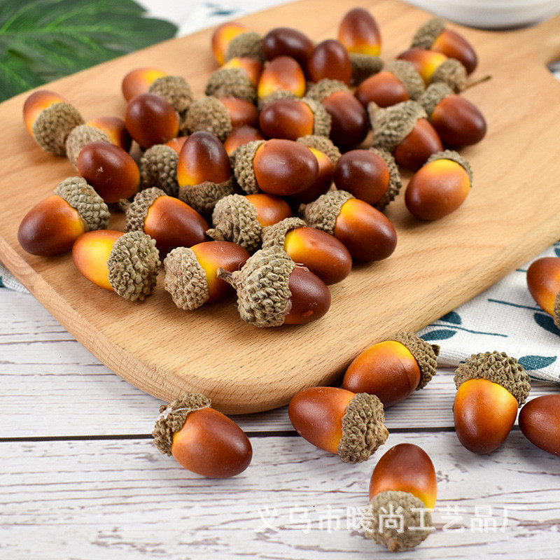 จําลอง Big Acorn Acorn Nut อัพเกรด Acorn โฟม Acorn DIY คริสต์มาสวันขอบคุณพระเจ้าอุปกรณ์ตกแต่ง ESRN
