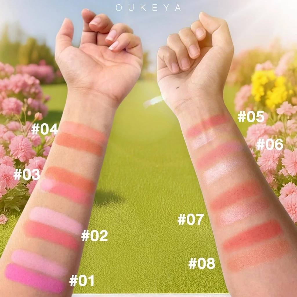 OUKEYA BLINK BLINK BLUSH โอกิยะ บลิงค์ บลิงค์ บลัช บลัชออน 2 ช่อง พร้อมชิมเมอร์เพิ่มความเป็นประกายให้กับใบหน้า thumbnail 3