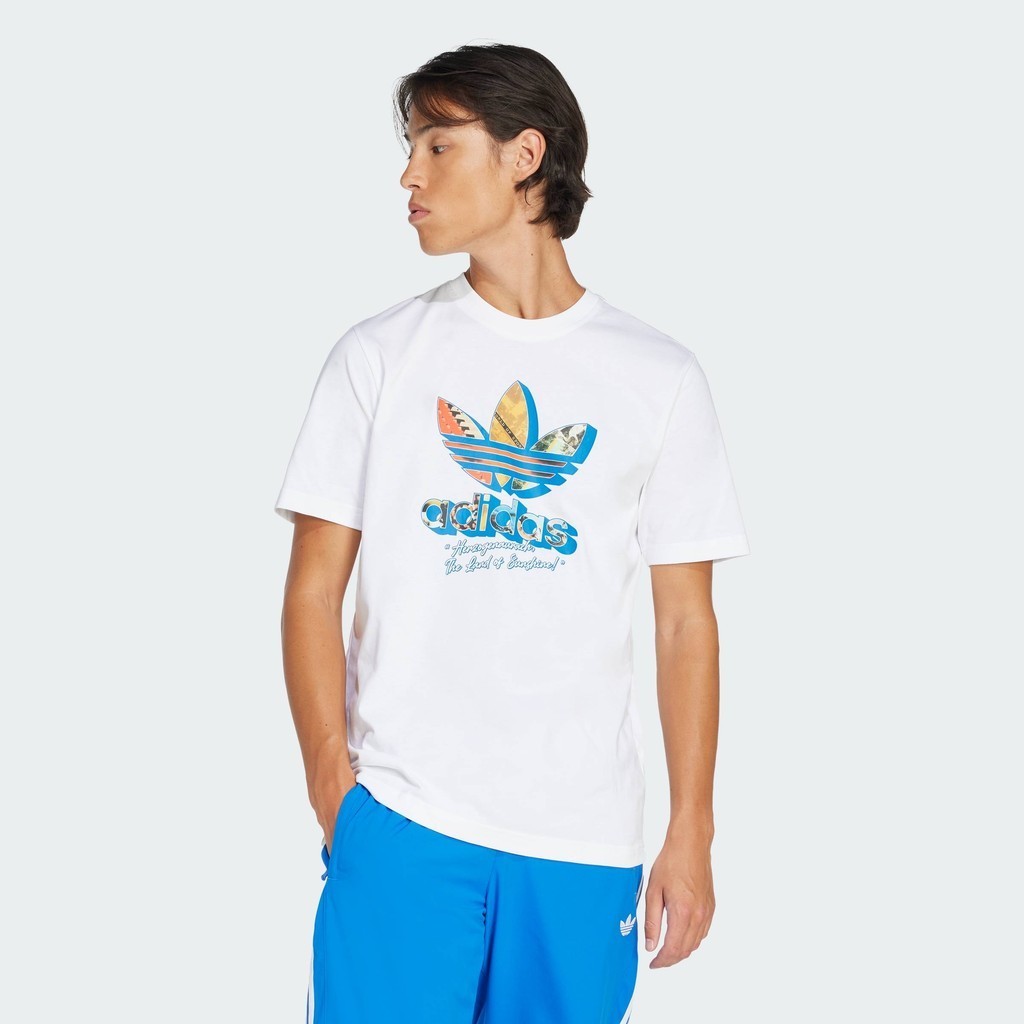 adidas ไลฟ์สไตล์ เสื้อยืด adidas Originals ผู้ชาย สีขาว JD0708