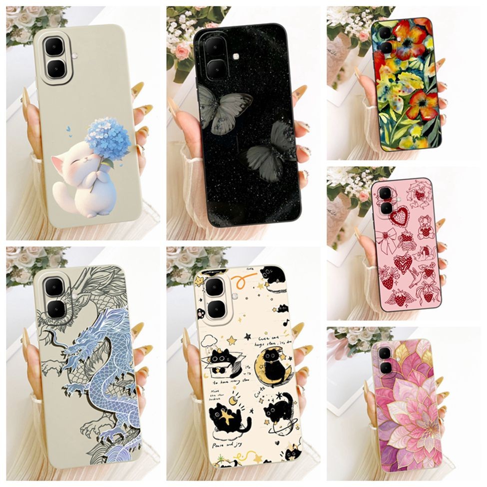 Infinix X6725 ปลอก Infinix Smart 10 ฝาครอบความงามแฟชั่นการ์ตูน 2D ทาสีซิลิโคนเคสโทรศัพท์