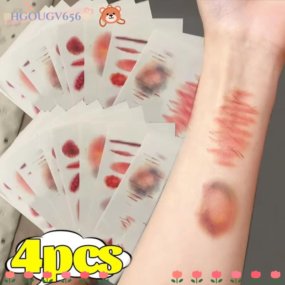 สติกเกอร์รอยสักชั่วคราว กันน้ำ สำหรับคอสเพลย์ แขน ข้อเท้า ลายแผลเป็น ของขวัญสมจริง