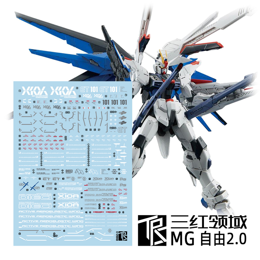Sanhong Field MG Freedom 2.0 Freedom Gundam Model Dedicated Water Sticker การออกแบบเพิ่มเติม