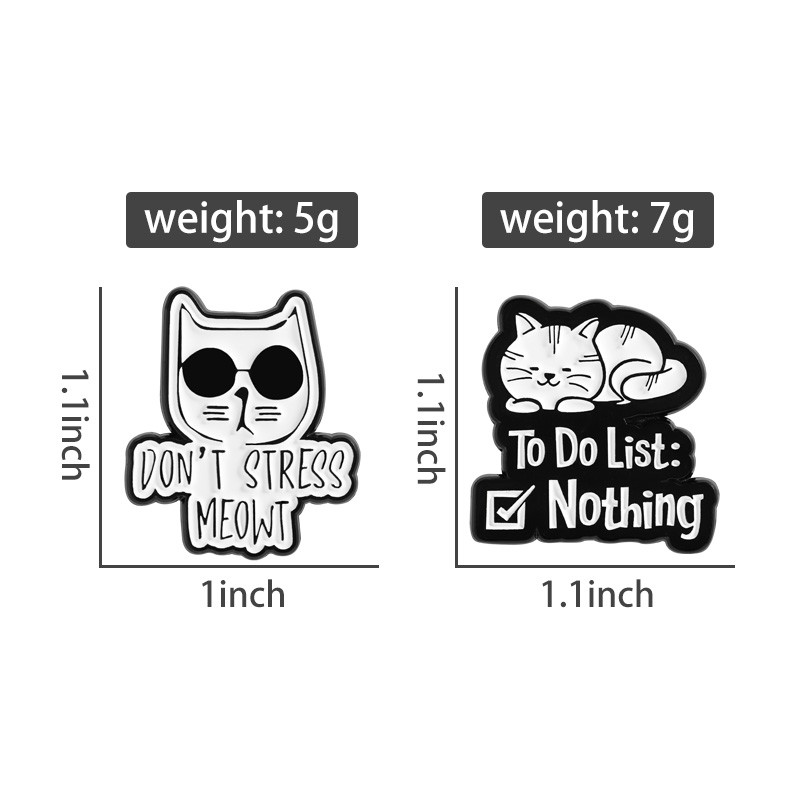 เครื่องคล้องเข็มกลัดแมวสีขาวแบบโลหะ ใช้ได้กับกระเป๋าเป้สะพายหลัง เป็นของขวัญน่ารัก - รูปที่ 7