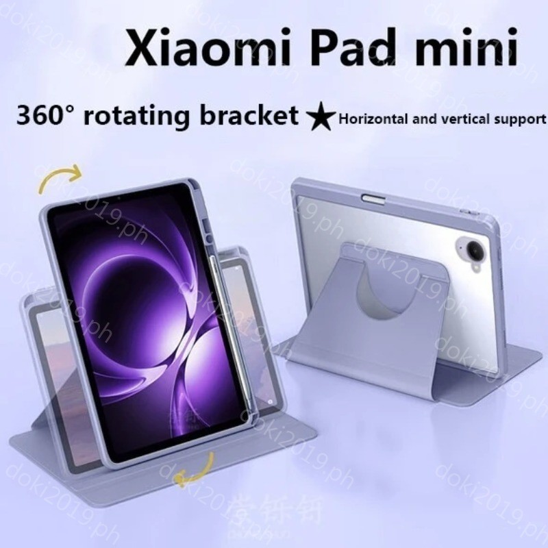 360 ° Rotation Bracket Case สําหรับ Xiaomi Pad Mini 8.8 นิ้ว 2025 Redmi K Pad 8.8 SE 8.7 อะคริลิคปกแข็งพร้อมช่องเสียบปากกา