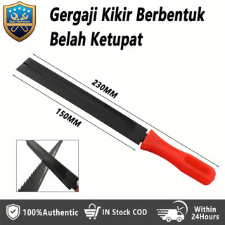 Kikir Tangan Profesional 235mm - Mata Kikir Intan untuk Mengasah Gergaji & Merapikan Potongan Kayu/Logam, Alat Multifungsi Tukang Kayu