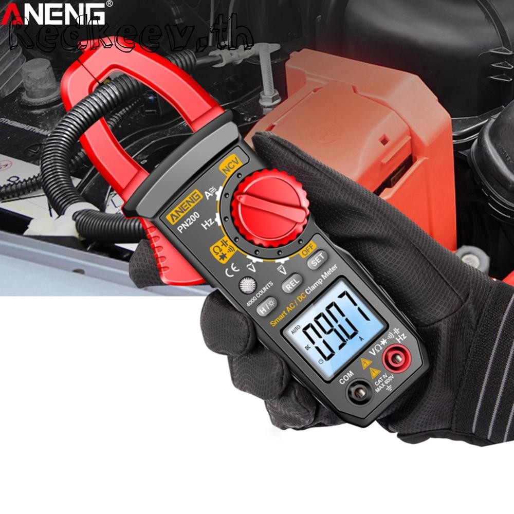แคลมป์มิเตอร์แบบดิจิตอล 4000 นับแอมป์มิเตอร์มัลติมิเตอร์ Hz Capacitance NCV Ohm Test