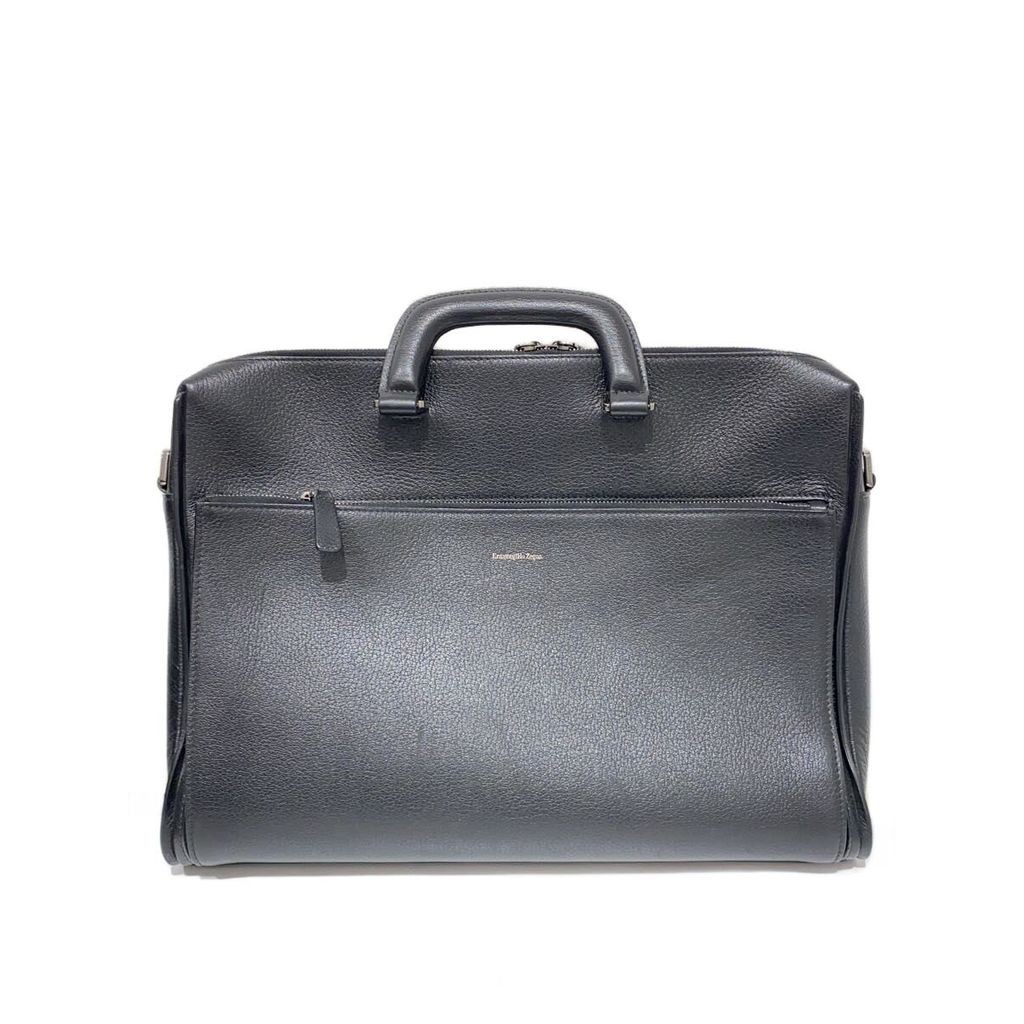 Ermenegildo Zegna Business Bag Briefcase -- BLK Direct from Japan Secondhand