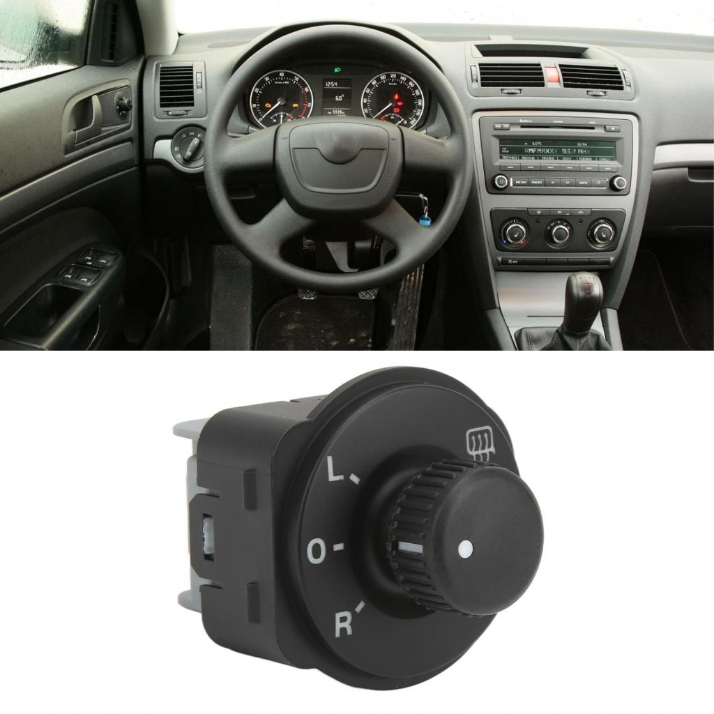 Lemendhk Aramox กระจกปุ่มควบคุมปรับเหมาะสําหรับ Octavia MK2 II 1Z หมายเลขชิ้นส่วน 1Z1959565ก