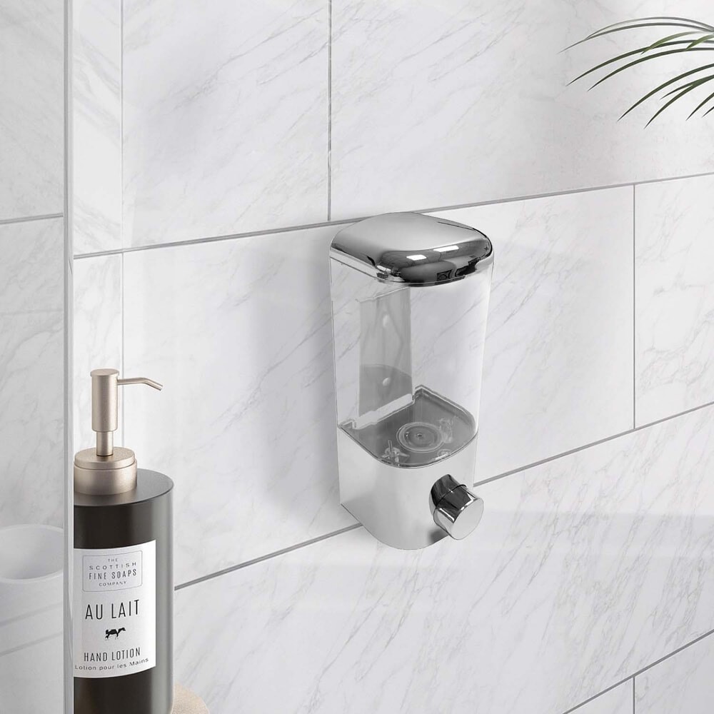 LOCAL789 Primo ที่กดสบู่เหลว 1 ช่อง ความจุ 500 มล. รุ่น SD58 ขนาด 8.5x8.5x22ซม.  สีโครม ร้านอยู่ในไท