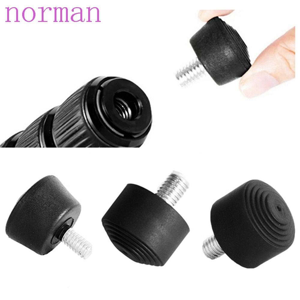 NORMAN ขาตั้งกล้องยาง Anti-slip 3/8 1/4 นิ้ว Monopod Foot Pad, Universal Feet Mount M8 สกรูขาตั้งกล้