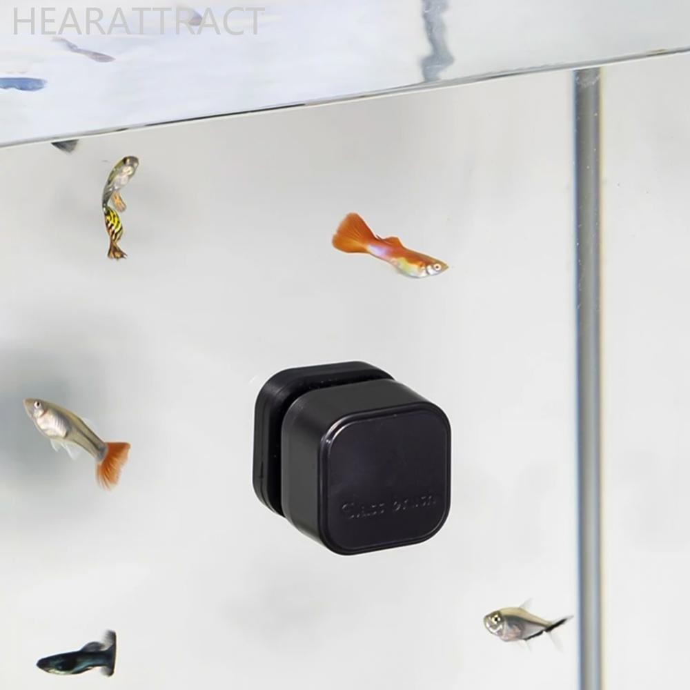 HEARATTRACT Mini Square Magnetic Tank Brush Glass Floating Algae Scraper Curve Glass Cleaner Small A