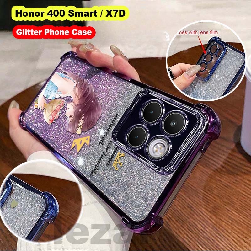 เคส Honor 400 Smart 400Smart 5G X7D X7 D เคส Soft Shining กันกระแทกน่ารัก Glitter ฝาหลัง