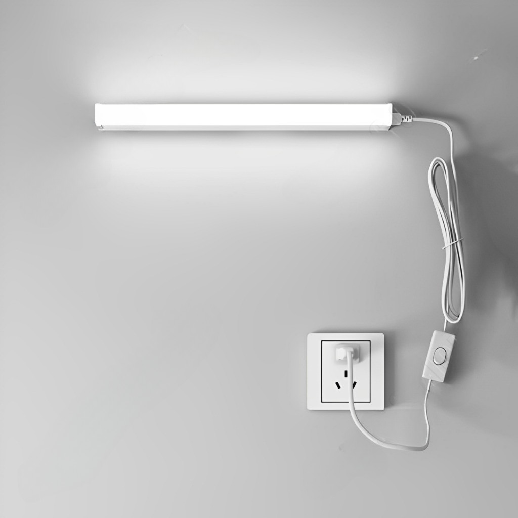 COD แถบไฟ LED T5 หลอดไฟ  ติดกำแพง ติดผนังไร้สาย!โคมไฟอ่านหนังสือ โคมไฟติดผนังห้องนอน แถบแสงยาว แถบยาว หลอดไฟLED