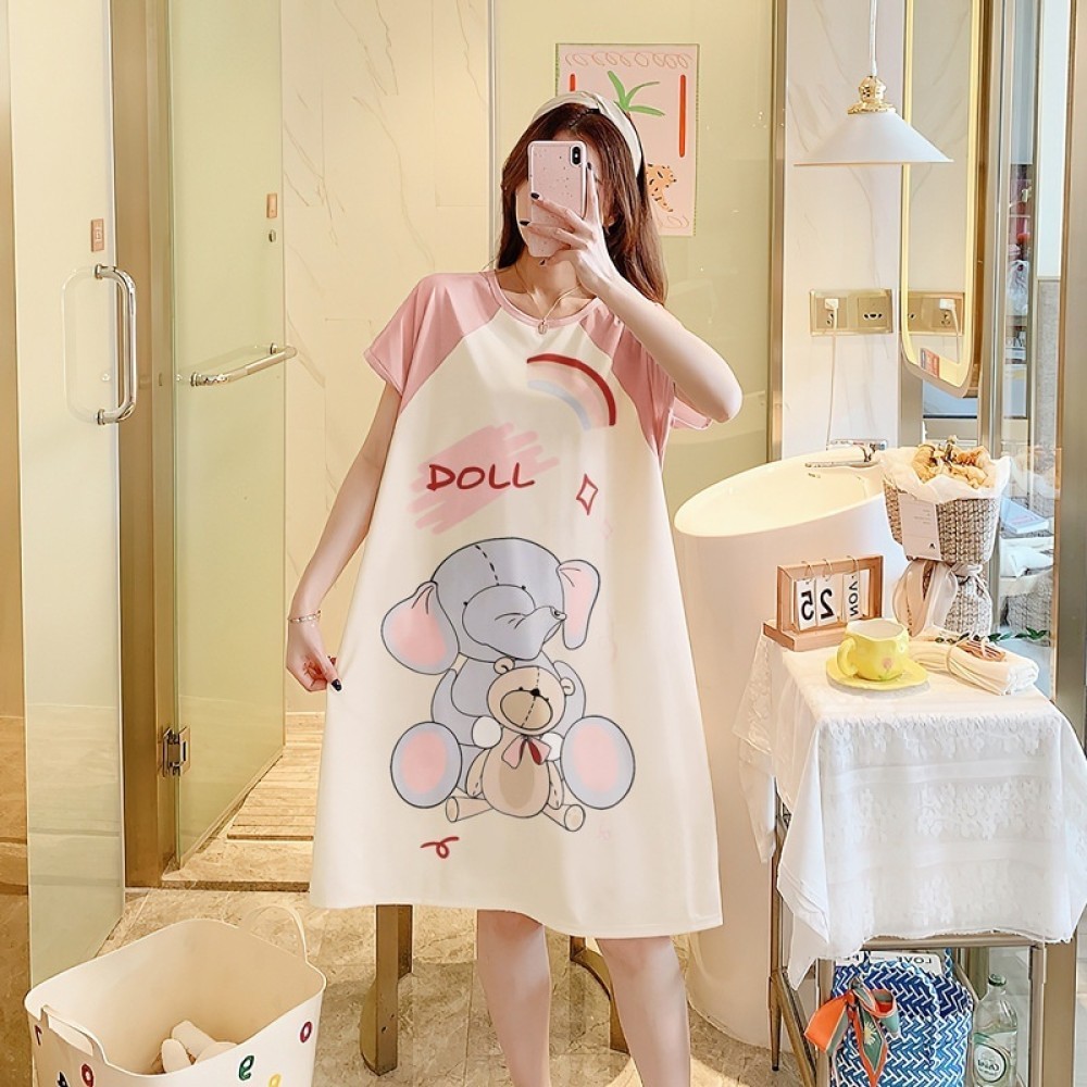 Pajamas Skirts Pajamas Dresses Cartoon Pattern Pajamas Fashion Cute Cartoon Pattern Cheap Women s Pa