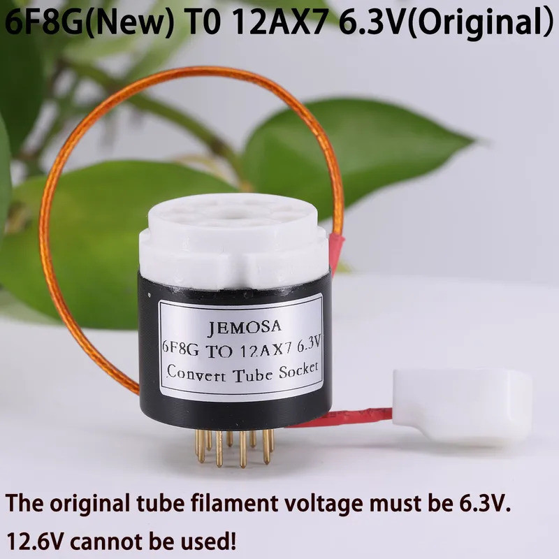 1PC 6C8G 6F8G ถึง 12AX7 12AU7 ECC82 ECC83 6.3V 8PIN ถึง 9PIN ซ็อกเก็ตหลอด DIY Audio Tube เครื่องขยาย