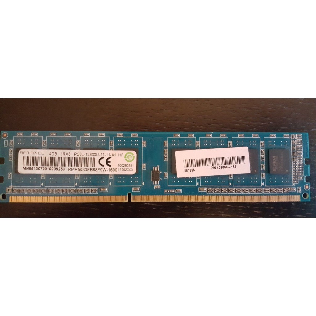 Ramxel 4GB DDR3 1Rx8 PC3L-12800U RMR5030EB68F9W-1600 แถบหน่วยความจํา