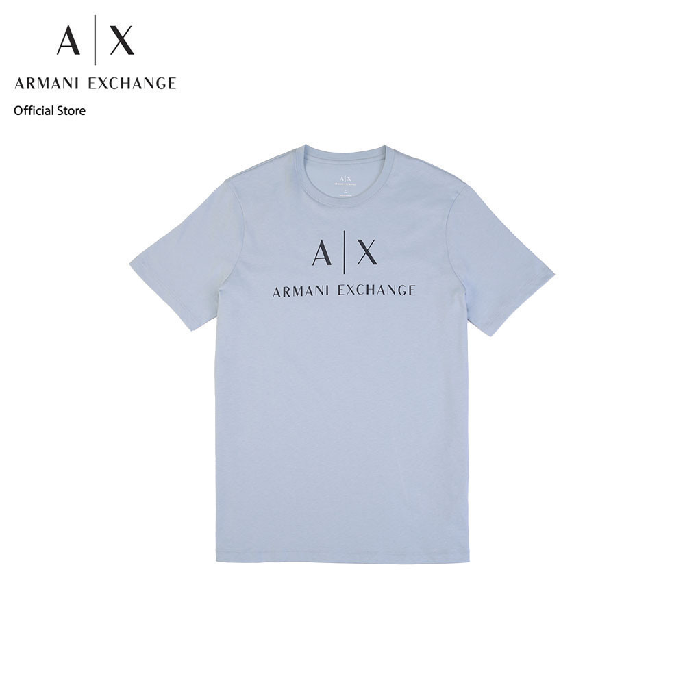 AX Armani Exchange เสื้อยืดผู้ชาย รุ่น AX 8NZTCJ Z8H4Z15DB - สีฟ้า