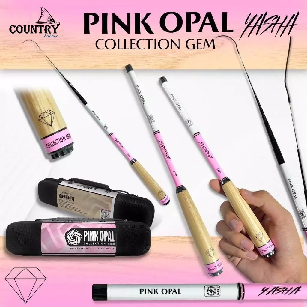 คันตกกุ้ง Yasha EBI รุ่น PINK OPAL " พิงค์โอปอล " คันตกกุ้ง เวท L