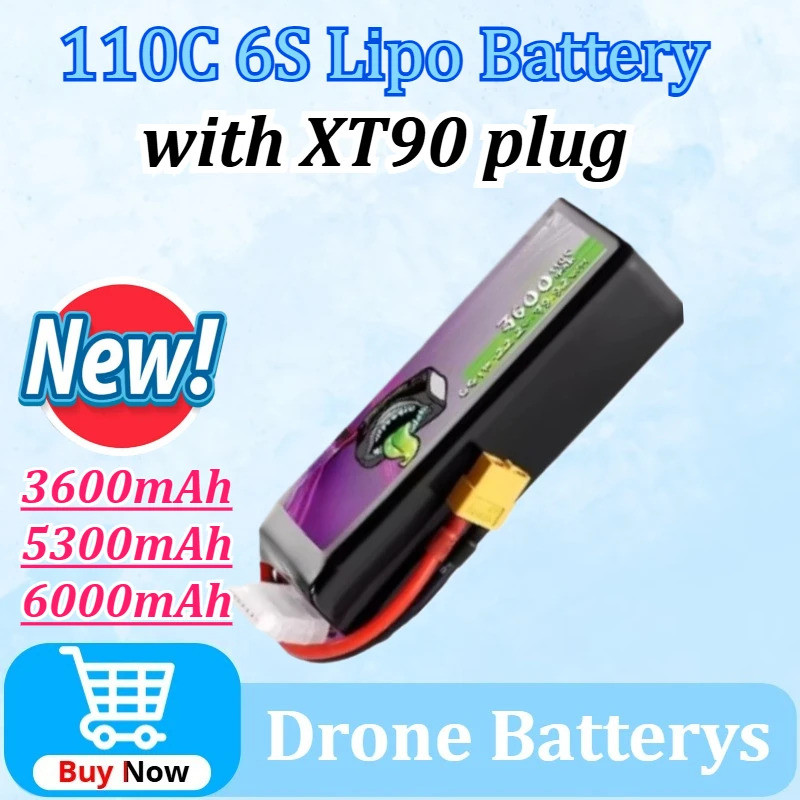 สําหรับ Ovonic สําหรับ Rebel 110C 6S 22.2V 3600/5300/6000mAh ปลั๊ก XT90 แบตเตอรี่ Lipo สําหรับ RC Fi