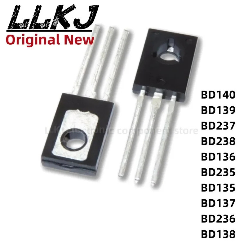 10pcs BD140 BD139 BD237 BD238 BD136 BD235 BD135 BD137 BD236 BD138 TO-126 Field Effect ทรานซิสเตอร์