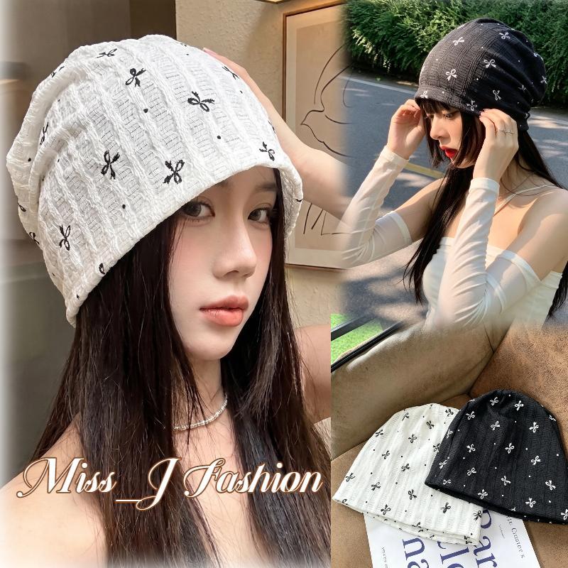 Miss_J พร้อมส่งจากกทม ช่วยให้ใบหน้าดูเล็กลง หมวกไหมพรมผ้าฝ้ายแท้ ทรงหลวม เหมาะสำหรับทุกฤดูกาล