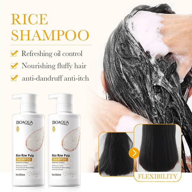 แชมพู แชมพู Original Pulp Rice Fluffy 500mlbioaoua น้ําหอมขายส่งผลิตภัณฑ์ดูแลผิว 7DKX