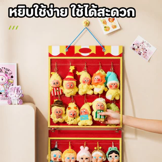 COD ฝุ่นรู้สึกแขวนกระเป๋า สองชั้น ยืนแสดงตุ๊กตา ถุงแสดงตุ๊กตาใส กระเป๋าแขวนผนังแบบมัลติฟังก์ชั่น
