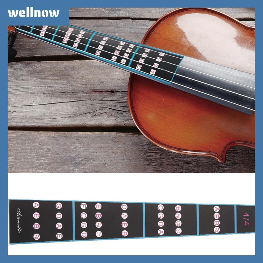 WELLNOW ไวโอลิน Mute ชุด, Fingerboard สติกเกอร์รวมยางไวโอลินอุปกรณ์ฝึก,เริ่มต้นที่เป็นมิตร Mute Sile