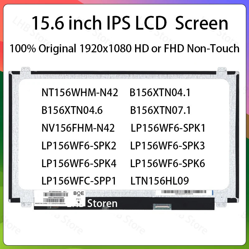 15.6 "หน้าจอ LCD NV156FHM-N42 NT156WHM-N42 สําหรับ Lenovo ThinkPad E550 E550c E560 E565 E570 E575 จอ