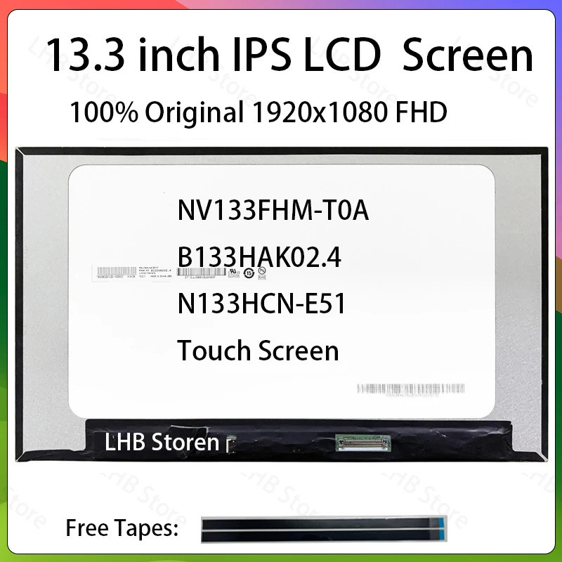 13.3 "แล็ปท็อปหน้าจอสัมผัส LCD NV133FHM-T0A B133HAK02.4 N133HCN-E51 สําหรับ HP EliteBook 830 G7 G8 จ
