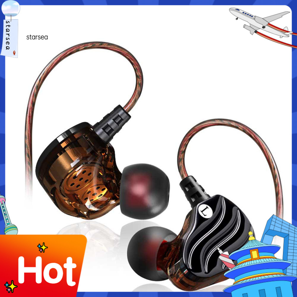 SRA ZK QKZ KD4 หูฟังชนิดใส่ในหูแบบมีสาย HiFi Dual Units หูฟังวิ่งกีฬาหูฟัง