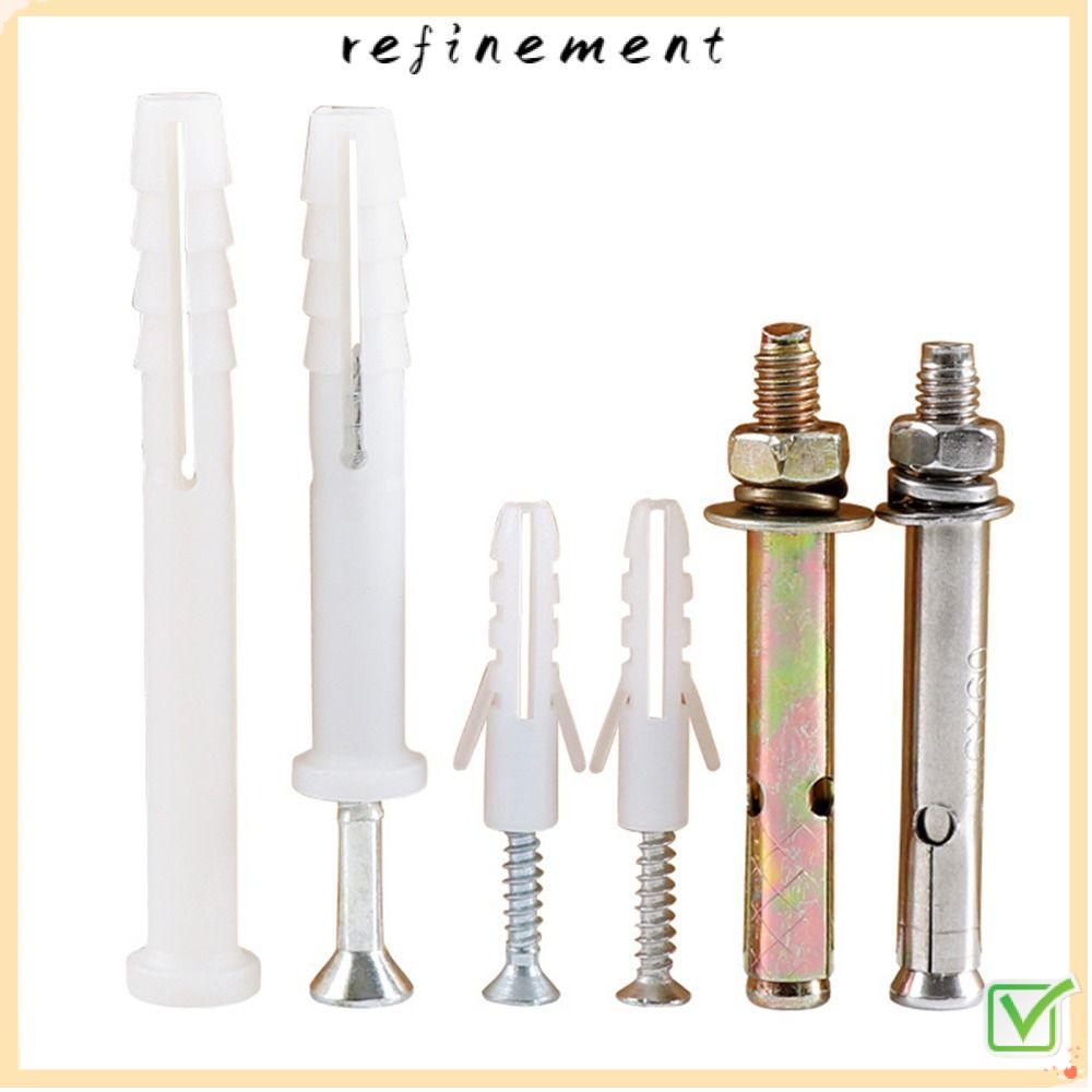 REFINEMENT 10 ชุด/แพ็คสกรูขยายสําหรับไนลอนพลาสติกยิปซั่มบอร์ดเจาะตัวเองทนทานแขน Drywall Anchor