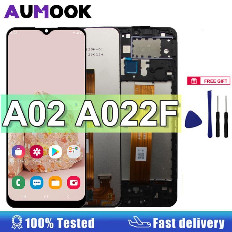 6.5 "Galaxy A02 LCD สําหรับ Samsung Galaxy A02 A022 LCD กรอบหน้าจอสัมผัส Digitizer LCD สําหรับ Samsu
