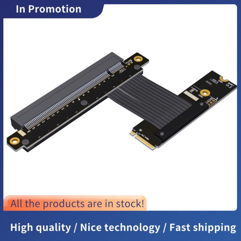 Gen4x4 PCIe 4.0 M. 2 สาย Riser NVME เป็น X16 90° ตัวขยายการ์ดจอ Turnout สําหรับ M 2 NVMe Key-M SSD E