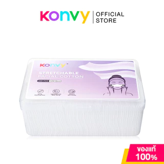 Konvy Stretchable Facial Cotton 220pcs [1 Pack].