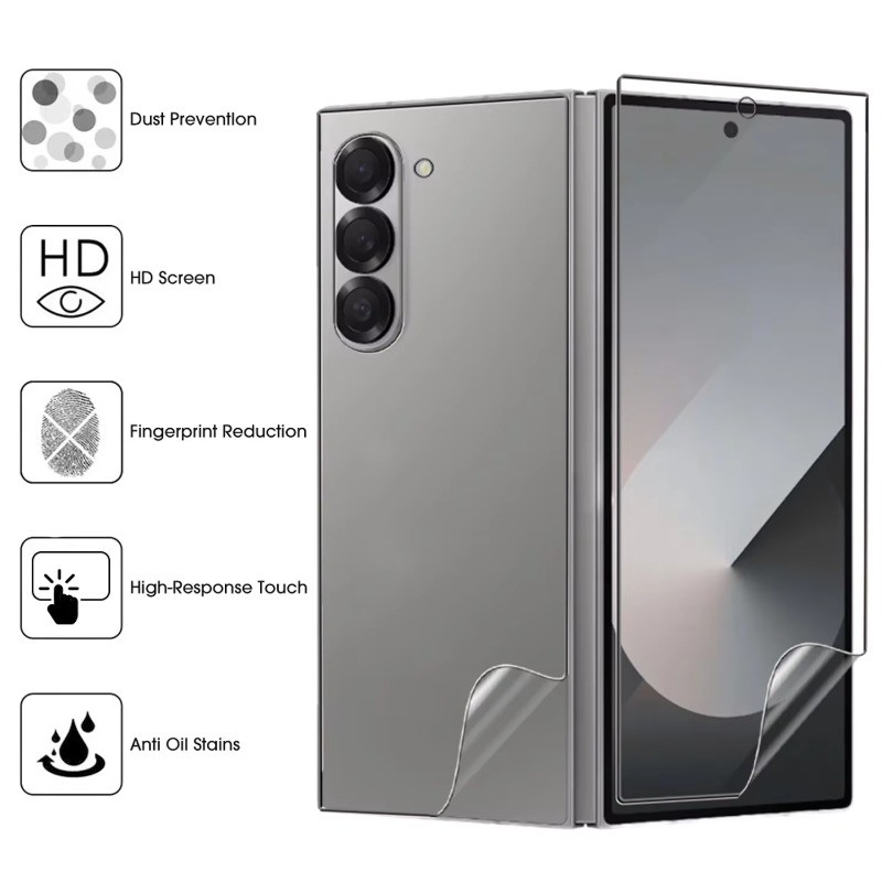 3 in 1 โทรศัพท์พับได้ Oil-Proof Screen Protector สําหรับ รูปที่ 7
