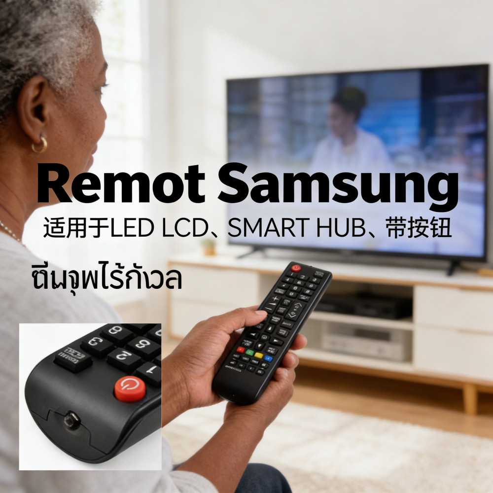 รีโมททีวี ซัมซุง Samsung รุ่น AA59-00741A ใช้กับทีวีซัมซุงจอแบนLCD,LEDได้ทุกรุ่น [พร้อมส่ง]