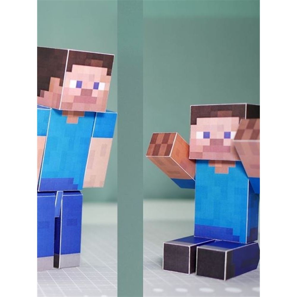 เลโก้ minecraft minecraft toy มายคราฟ กระดาษรุ่น เอนทิตี 303 แม่เหล็กตัวละครรุ่นชุดประกอบอุปกรณ์ต่อพ