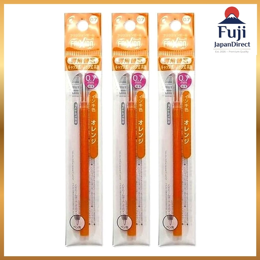 Pilot friction ball refill 0.7mm orange LFBKRF12FO 1 piece x 3 pack set Fuji JapanDirect