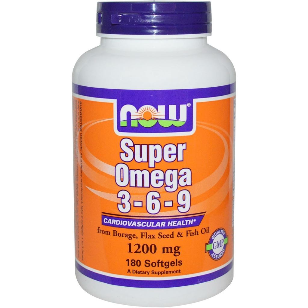 Super Omega 3-6-9 1200mg 180 Softgels (Pack of 2)