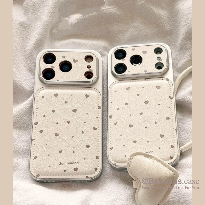 Simple Heart เคสโทรศัพท์หนังสําหรับ iPhone 17 16 15 14 13