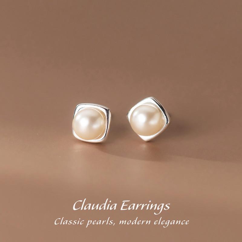 Claudia Earrings ต่างหูเงินแท้ S925 [MERCELO]